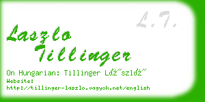 laszlo tillinger business card